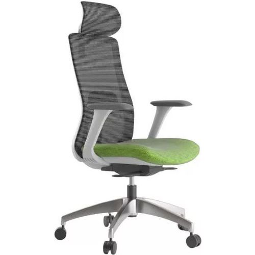 Fotel biurowy WISDOM, szare tworzywo sztuczne - Fotel biurowy WISDOM, szare tworzywo sztuczne, zielony