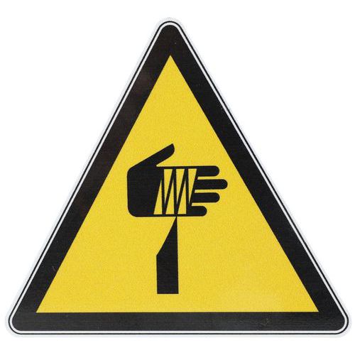 Znak ostrzegawczy Manutan Expert - Ostre przedmioty, aluminium, 200 mm