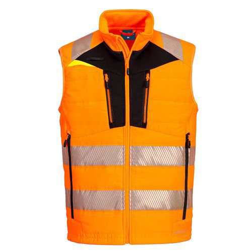 Kamizelka softshell DX4 Hi-Vis, czarny/pomarańczowy - Kamizelka softshell DX4 Hi-Vis, czarny/pomarańczowy, rozm.4XL