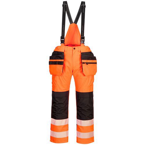 Ogrodniczki ostrzegawcze PW3 Hi-Vis Rain, czarny/pomarańczowy - Ogrodniczki ostrzegawcze PW3 Hi-Vis Rain, czarny/pomarańczowy, standardowe, rozm.M