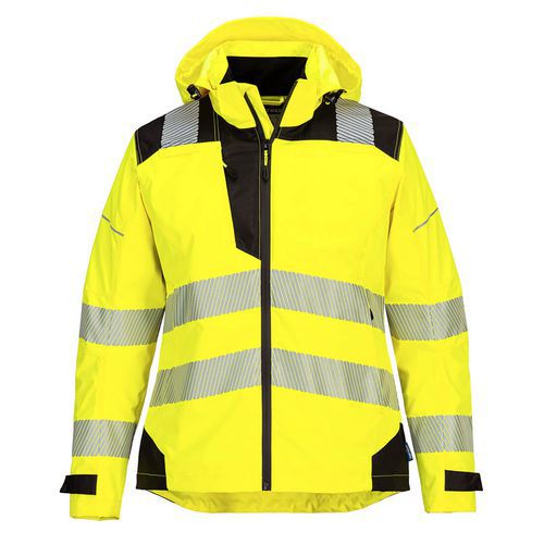 Damska kurtka przeciwdeszczowa PW3 Hi-Vis, czarny/żółty - Damska kurtka przeciwdeszczowa PW3 Hi-Vis, czarny/żółty, rozm.M