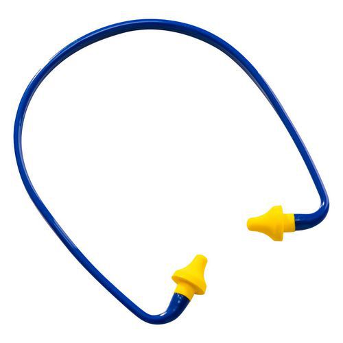 Stożkowe zatyczki do uszu z pałąkiem (1 para) - Stożkowe zatyczki do uszu z pałąkiem (1 para), żółty