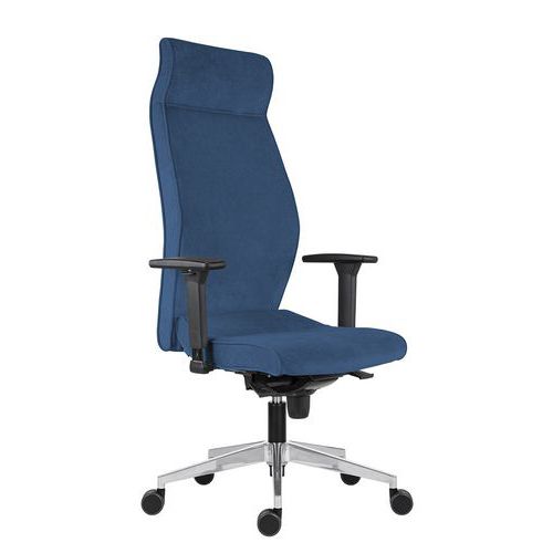 Fotel biurowy LEI - Fotel biurowy LEI, niebieski