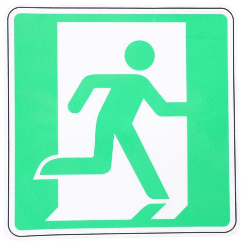 Znak bezpieczeństwa Manutan Expert - Wyjście awaryjne prawe, folia samoprzylepna, 120 mm