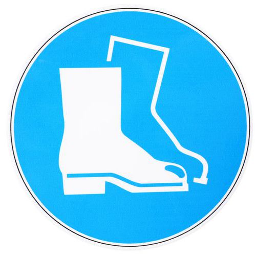 Oznakowanie poleceń Manutan Expert - Stosować obuwie ochronne samoprzylepne 100 mm