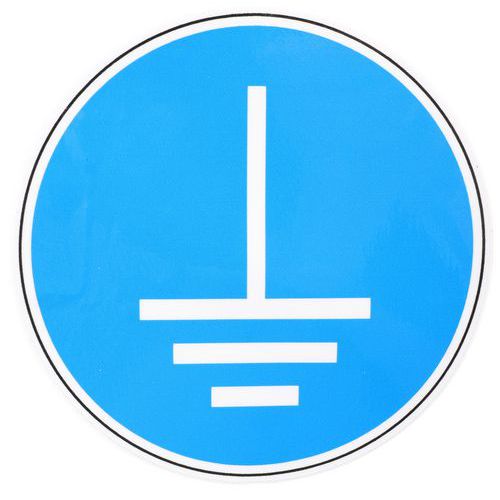 Znak poleceń Manutan Expert - Obowiązkowe uziemienie, aluminium, 100 mm