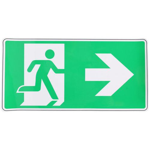 Znaki bezpieczeństwa Manutan Expert - Wyjście ewakuacyjne lewe, folia samoprzylepna - Znak bezpieczeństwa Manutan Expert - Wyjście ewakuacyjne lewe, f