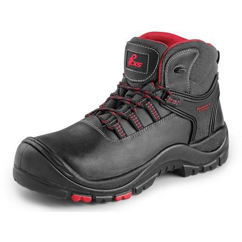 Skórzane buty robocze za kostkę CXS Rock Granite, czarne - Skórzane buty robocze za kostkę CXS Rock Granite, czarne, rozm. 38