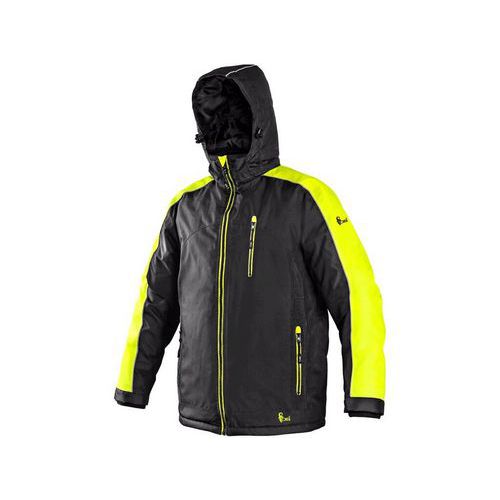 Męska kurtka zimowa CXS z elementami odblaskowymi, czarna/żółta - Męska kurtka zimowa CXS z elementami odblaskowymi, czarna/żółta, rozm. M