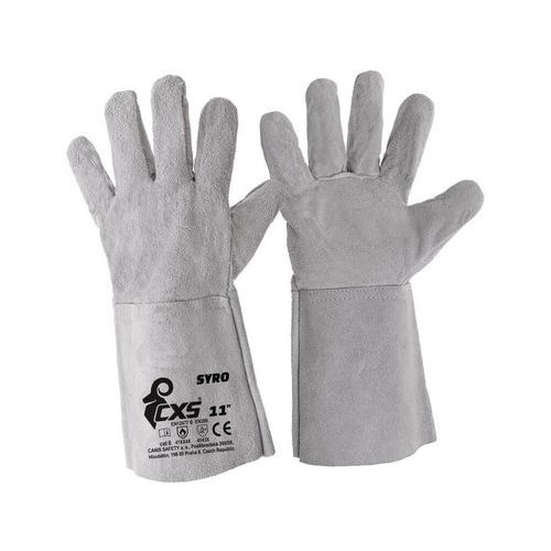 Rękawice spawalnicze skórzane CXS, szare