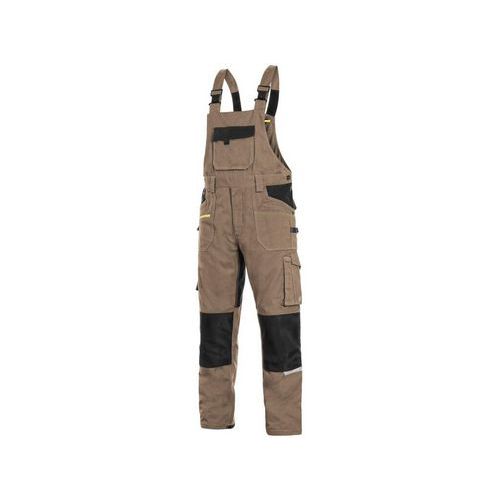 Ogrodniczki CXS STRETCH, męskie, kolor beżowo-czarny - Ogrodniczki CXS STRETCH, męskie, kolor beżowo-czarny, roz. 46