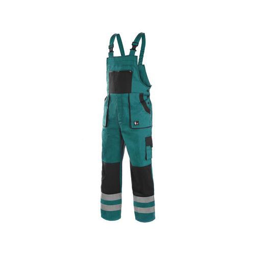 Ogrodniczki CXS LUXY BRIGHT, męskie, kolor zielono-czarny - Ogrodniczki CXS LUXY BRIGHT, męskie, kolor zielono-czarny, roz. 46