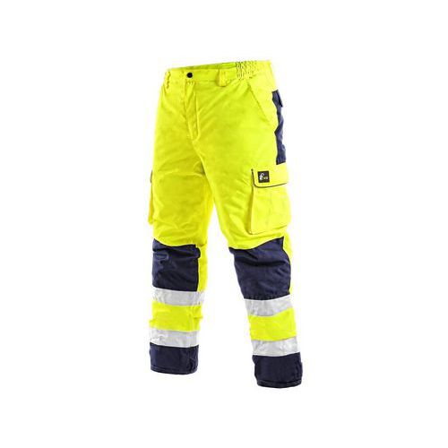 Spodnie CARDIFF, męskie, ostrzegawcze, zimowe, kolor żółty - Spodnie CARDIFF, męskie, ostrzegawcze, zimowe, kolor żółty, roz. XL