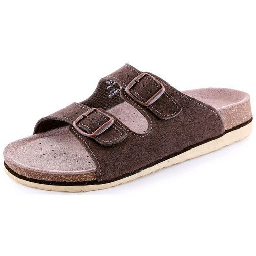 Sandały damskie CXS Cork Zeta ze skóry zamszowej, brązowe - Sandały damskie CXS Cork Zeta ze skóry zamszowej, brązowe, rozm. 38