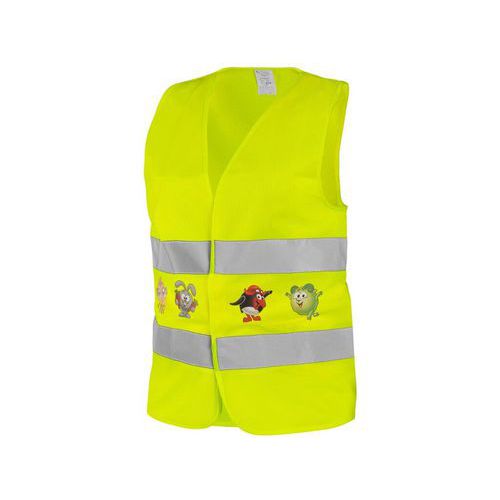 Kamizelka TEDDY, dziecięca, odblaskowa, kolor żółty - Kamizelka TEDDY, dziecięca, odblaskowa, kolor żółty, roz. XS