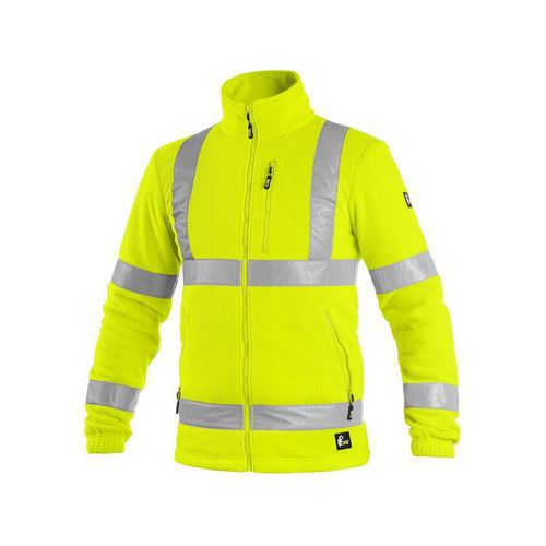 Kurtka PRESTON, męska, ostrzegawcza, polar, kolor żółty - Kurtka PRESTON, męska, ostrzegawcza, polar, kolor żółty, roz. M