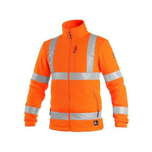 Kurtka PRESTON, męska, ostrzegawcza, polar, kolor pomarańczowy - Kurtka PRESTON, męska, ostrzegawcza, polar, kolor pomarańczowy, roz. S