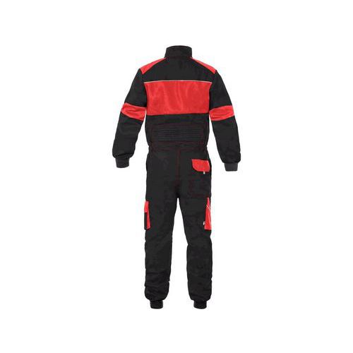 Męski kombinezon roboczy CXS, czarny/czerwony - Męski kombinezon roboczy CXS, czarny/czerwony, rozm. 50