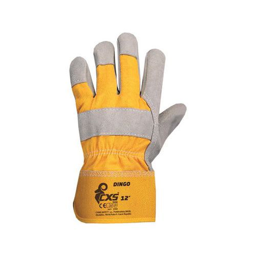 Rękawice skórzane CXS, szare/żółte - Rękawice skórzane CXS, szare/żółte, rozm. 11, rozm. 12 par