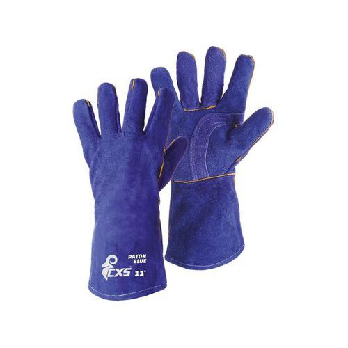 Rękawice spawalnicze skórzane CXS, niebieskie