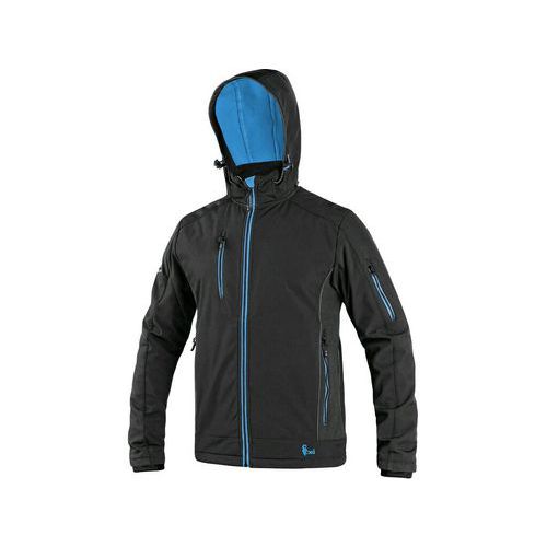 Kurtka DURHAM, męska, softshell, kolor czarno-niebieski - Kurtka DURHAM, męska, softshell, kolor czarno-niebieski, roz. L