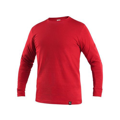 Koszulka CXS PETR, męska, z długim rękawem, kolor czerwony - Koszulka CXS PETR, męska, z długim rękawem, kolor czerwony, roz. S