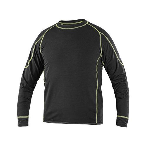 Koszulka CXS REWARD, dziecięca, funkcjonalna, długi rękaw, kolor czarno-zielony - Koszulka CXS REWARD, dziecięca, funkcjonalna, długi rękaw, kolor cza