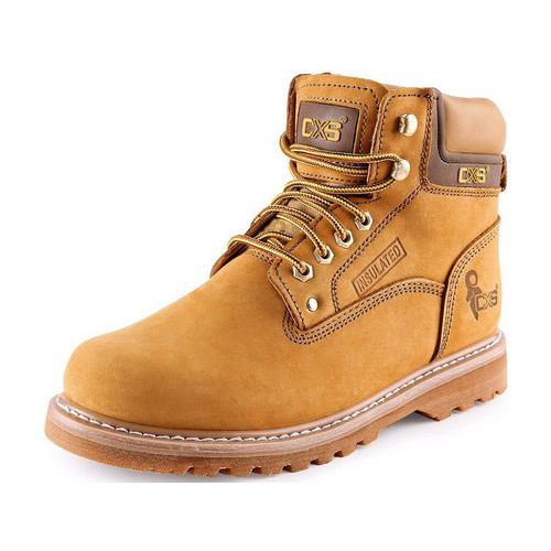 Skórzane buty robocze za kostkę CXS Road, jasnobrązowe - Obuwie robocze za kostkę ROAD ze skóry nubukowej, piaskowe, rozm. 41