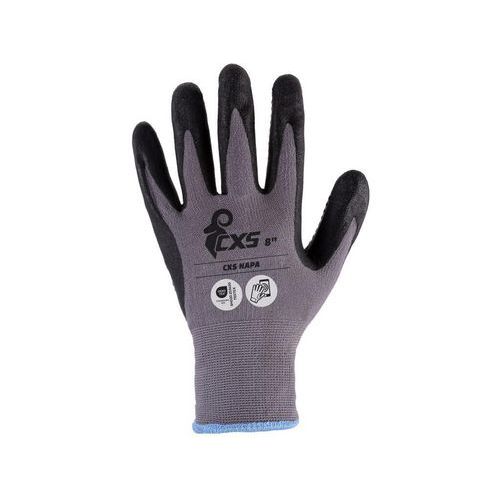 Rękawice CXS NAPA, powlekane w połowie, nitryl, nakrapianie, kolor szaro-czarny - Rękawice CXS NAPA, powlekane w połowie, nitryl, nakrapianie, kolor s