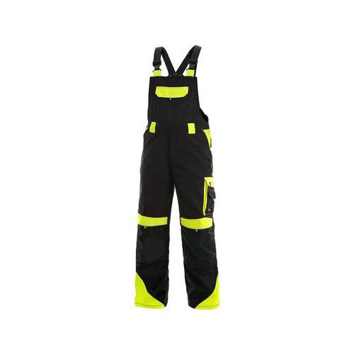 Ogrodniczki CXS SIRIUS BRIGHTON, męskie, skrócony wariant 170-176cm, kolor czarno-żółty - Ogrodniczki CXS SIRIUS BRIGHTON, męskie, skrócony wariant 17