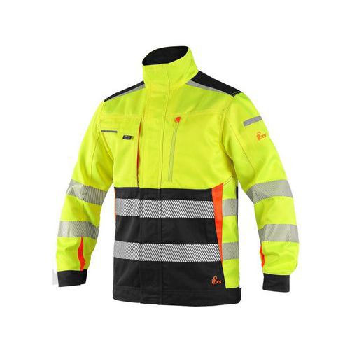 Męska odblaskowa bluza robocza CXS Benson, żółty/czarny - Męska odblaskowa bluza robocza CXS Benson, żółty/czarny, rozm. 60