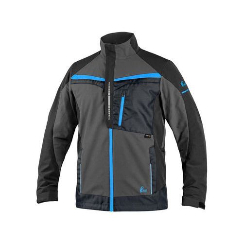 Bluza CXS NAOS, męska, szaro-czarna, HV niebieskie dodatki - Bluza CXS NAOS, męska, szaro-czarna, HV niebieskie dodatki, rozm. 46