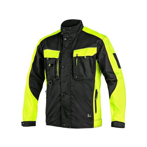 Męska bluza robocza CXS Sirius Brighton, czarna/żółta - Męska bluza robocza CXS Sirius Brighton, czarna/żółta, rozm. 60
