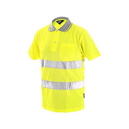 Koszulka polo DOVER, męska, ostrzegawcza, kolor żółty - Koszulka polo DOVER, męska, ostrzegawcza, kolor żółty, roz. M