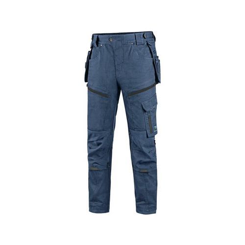 Spodnie CXS LEONIS, męskie, niebieskie z czarnymi dodatkami - Spodnie CXS LEONIS męskie, niebieskie z czarnymi dodatkami, rozmiar 48