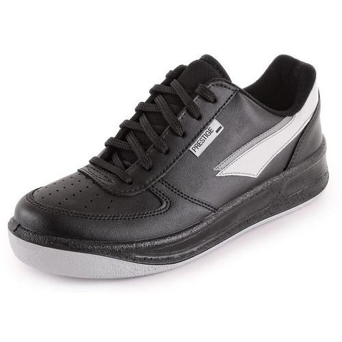 Skórzane półbuty sportowe Prestige, czarne - Skórzane półbuty sportowe PRESTIGE, czarne, rozm. 44