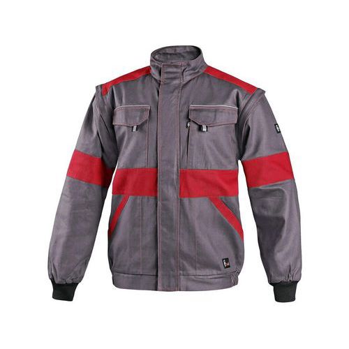 Męska bluza robocza CXS, szara/czerwona - Męska bluza robocza CXS, szara/czerwona, rozm. 48
