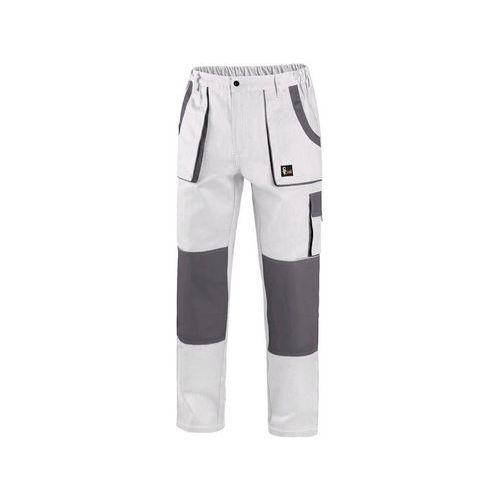 Męskie spodnie monterskie CXS, białe/szare - Męskie spodnie monterskie CXS, białe/szare, rozm. 50