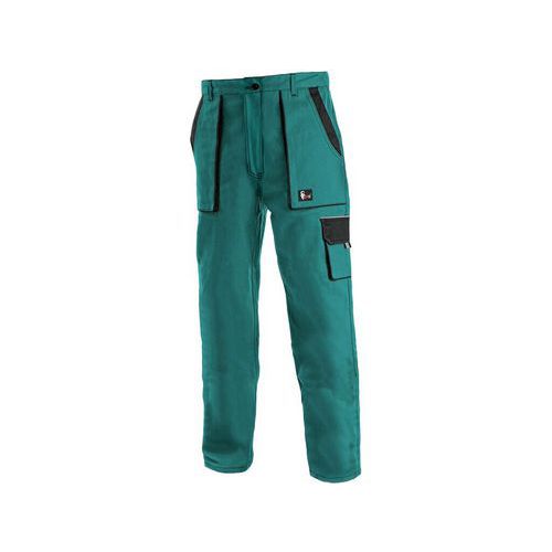 Damskie spodnie monterskie CXS, zielone/czarne - Damskie spodnie monterskie CXS, zielone/czarne, rozm. 48