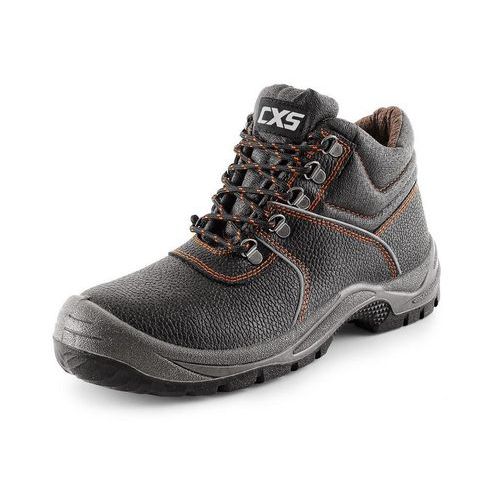Skórzane buty robocze za kostkę CXS Stone, czarne - Skórzane obuwie robocze za kostkę STONE, rozm. 43