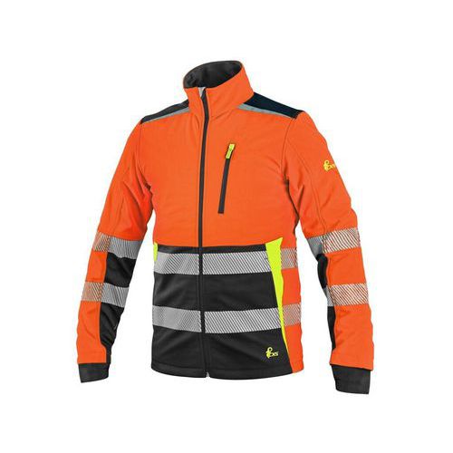 Kurtka CXS BENSON, odblaskowa, softshell, męska, pomarańczowo-czarna - Kurtka CXS BENSON, ostrzegawcza, softshell, męska, pomarańczowo-czarna, rozmiar