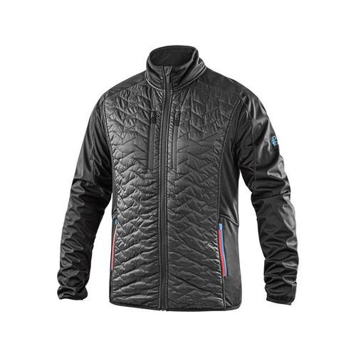 Kurtka CXS LEONIS II męska, czarna z dodatkami HV w kolorze niebiesko-czerwonym - Kurtka CXS LEONIS II męska, czarna z dodatkami HV w kolorze niebiesk