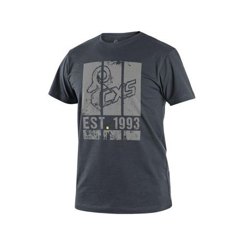 Koszulka CXS WILDER, krótki rękaw, nadruk z logo CXS, ciemnoszara - Koszulka CXS WILDER, krótki rękaw, nadruk z logo CXS, ciemnoszara, rozmiar L