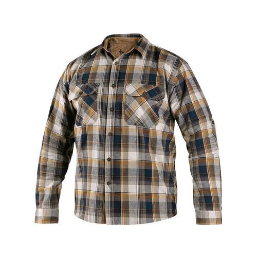 Koszulka CXS TIM, długi rękaw, męska, niebiesko-żółta - Koszulka CXS TIM, długi rękaw, męska, niebiesko-żółta, rozmiar 43/44