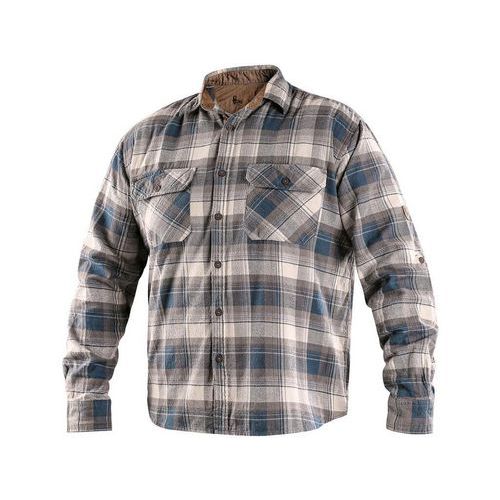 Koszula CXS TIM, długi rękaw, męska, petrol-beż - Koszula CXS TIM, długi rękaw, męska, kolor petrol-beż, rozmiar 39/40