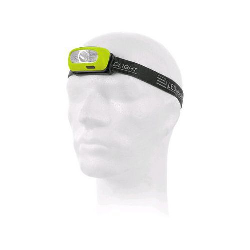 Latarka czołowa CREE LED XPG, akumulatorowa, fluorescencyjna żółta