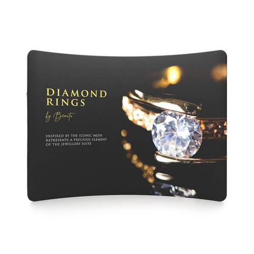 Zipper-Wall, ramy do zaokrąglonych ścian tekstylnych - Zipper-Wall, rama do zaokrąglonej ściany tekstylnej, 300x230cm