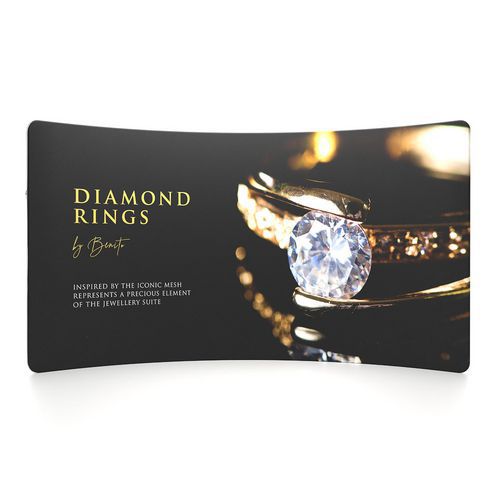 Zipper-Wall, ramy do zaokrąglonych ścian tekstylnych - Zipper-Wall, rama do zaokrąglonej ściany tekstylnej, 400x230cm