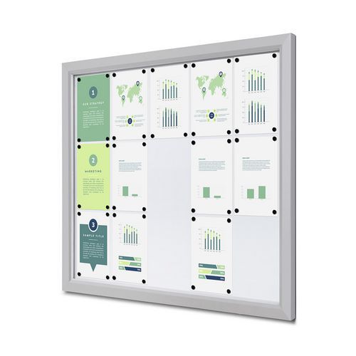 Zewnętrzna gablota zamykana na klucz Slim - Zamykana gablota zewnętrzna Slim 15xA4