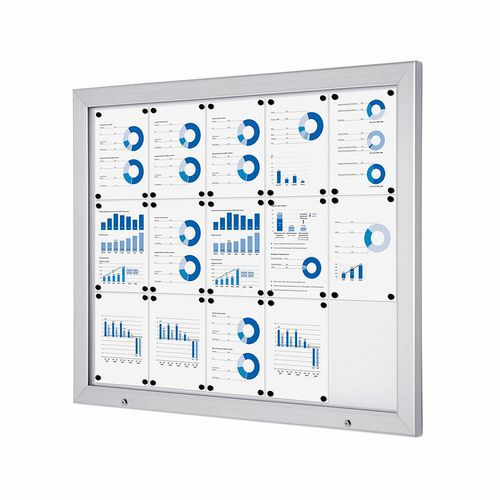 Gablota zewnętrzna zamykana na klucz Alpha, amortyzatory - Gablota zewnętrzna zamykana na klucz Alpha 15xA4, amortyzatory
